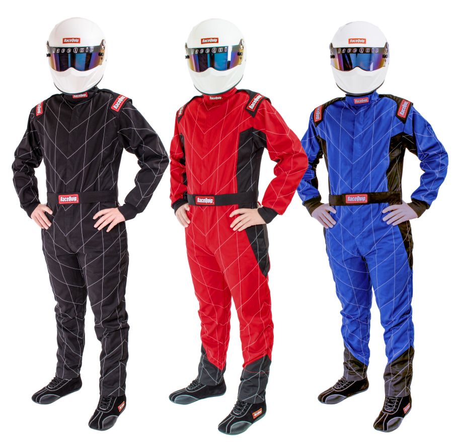 Medium Black Single Layer 1 Piece Race Driving Fire Safety Suit SFI 3.2A/1 Rated
